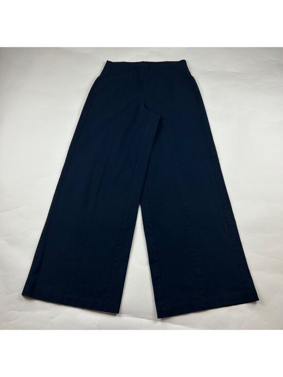 Old Navy Pants - Old Navy Ink Blue Stretch Canvas Wide Leg Pixie Pant S